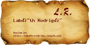 Labáth Rodrigó névjegykártya